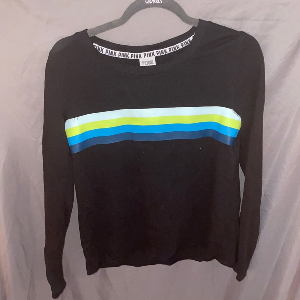 ✨VICTORIA SECRET PINK BLACK LONG SLEEVE SHIRT✨
